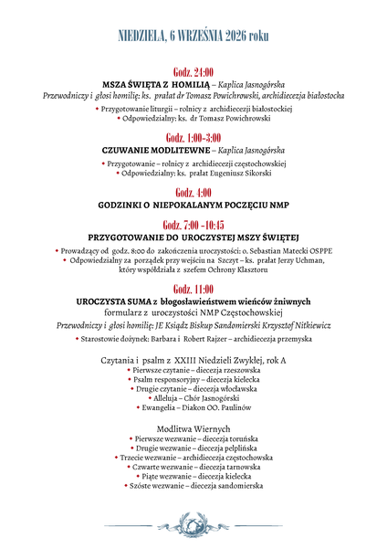 PROGRAM Dożynek Jasnogórskich 2026_Strona_2